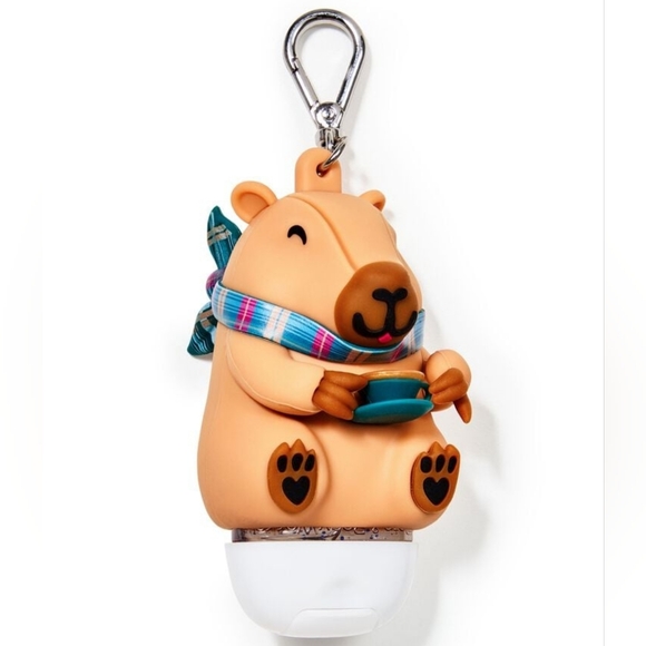 Bath & Body Works Other - Bath Body Works Capybara Coffeebara Pocketbac Hand Sanitizer Keychain Holder NEW